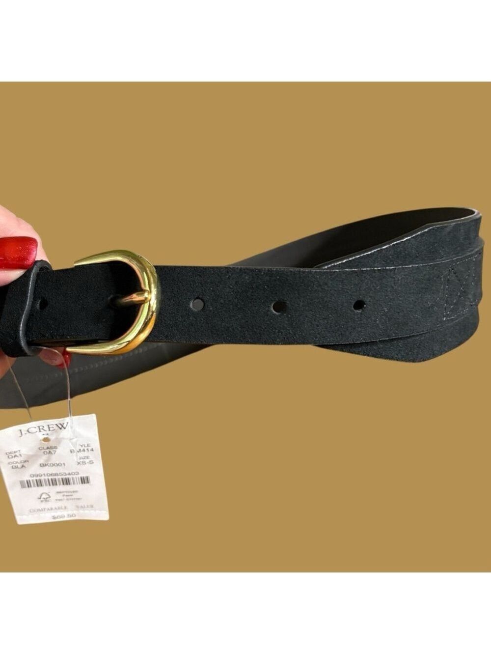 J.Crew-NWT Women’s black suede dress belt. XS-S 
Fits 27.5”-31.5” waist. New! - Picture 4 of 11